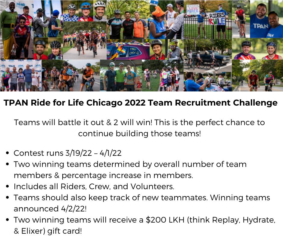 Ride for Life Chicago, Recruitment Challenge, 2022