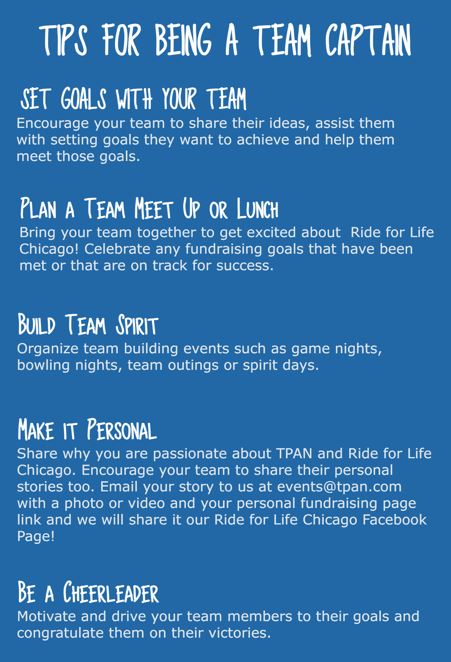Ride for Life Chicago, Teams
